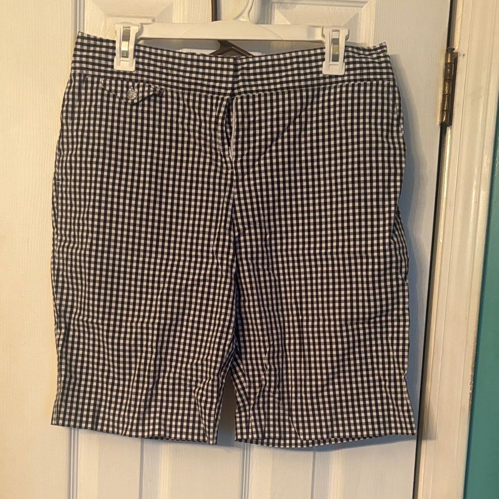 Izod Golf Checkered Women's Bermuda Shorts